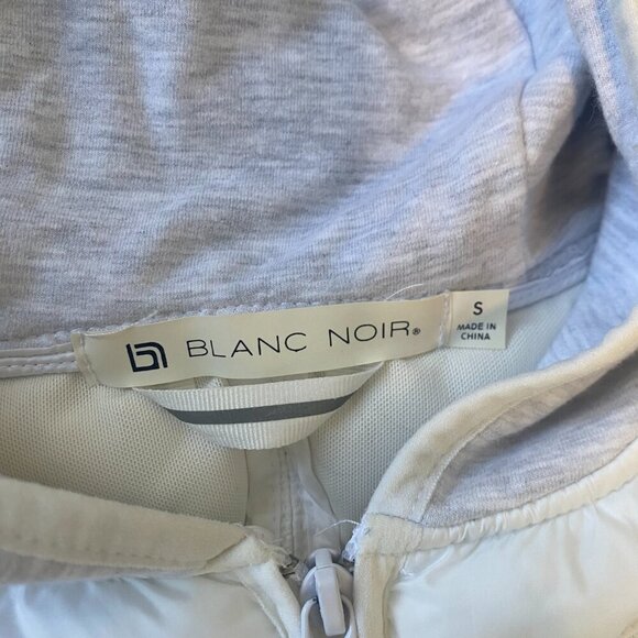 NWOT Blanc Noir White Quilted Hoodie Lightweight Jacket Vest‎ Women's Size Small - Picture 5 of 8
